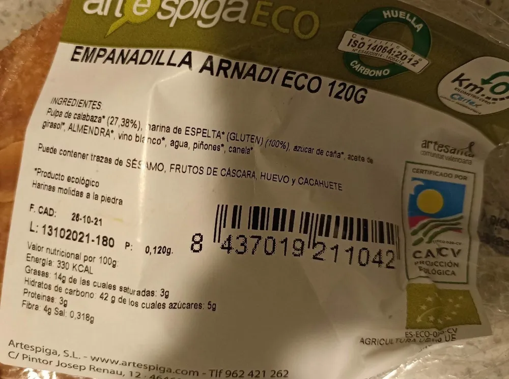 Empanadilla arnadi eco 120 gr