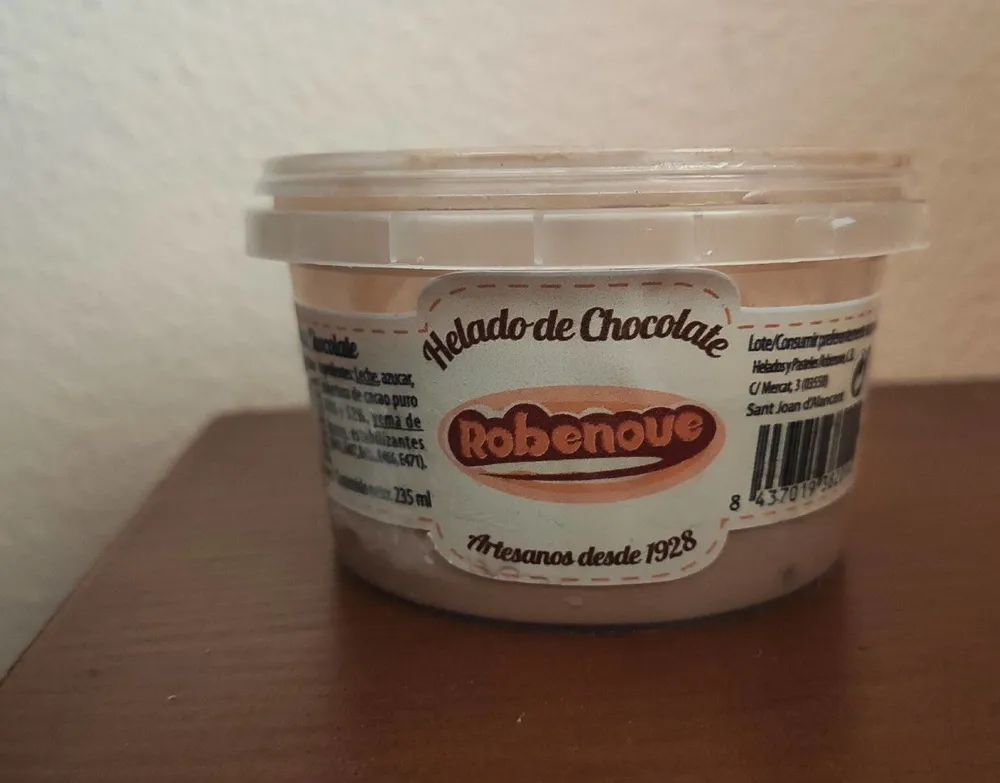 Helado de chocolate