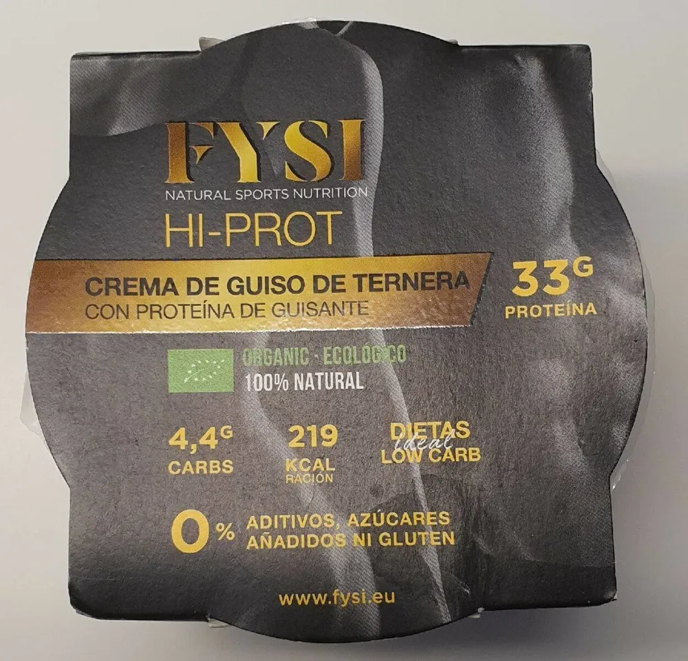 FYSI HI-PROT Crema de guiso de ternera con proteína de guisante