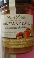 Manzana y dátil sin azúcares añadidos ecológica