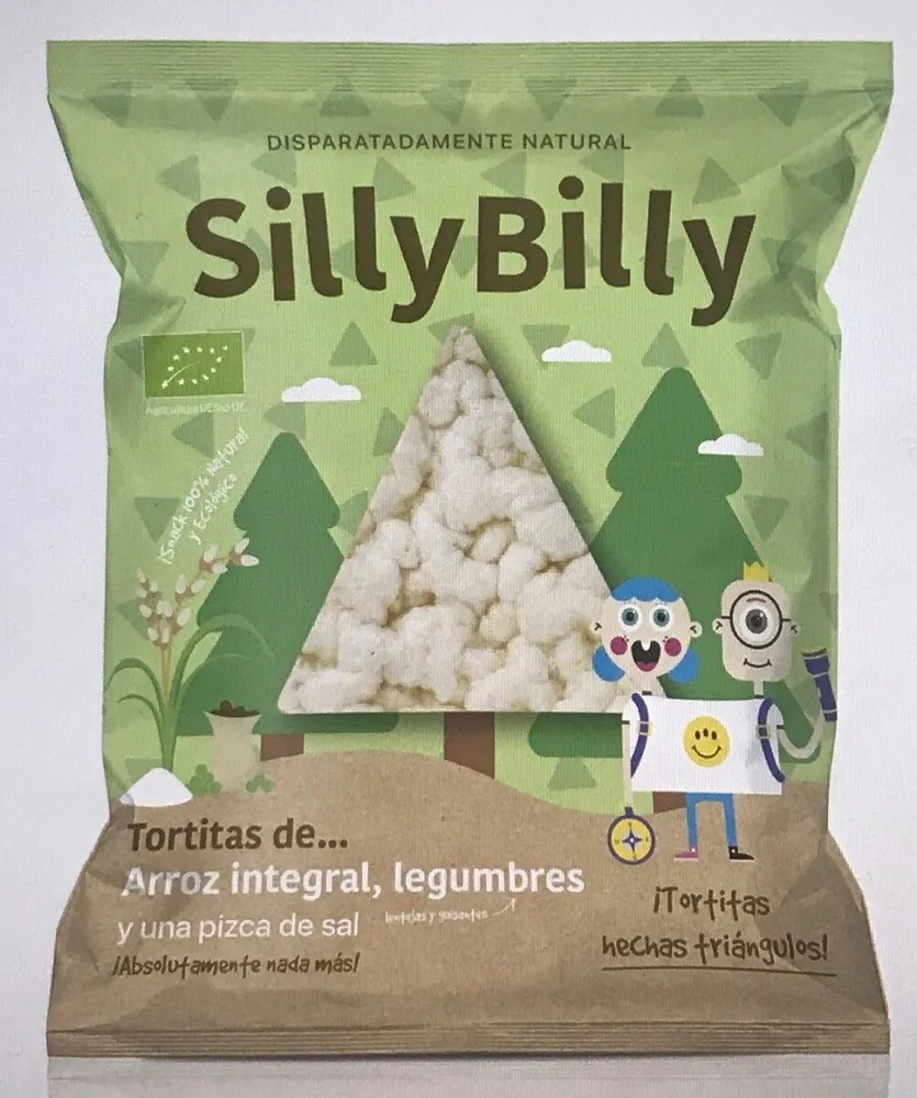 Triangulo de arroz integral con legumbres