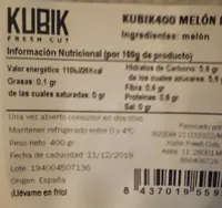 Melón en dados