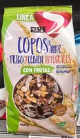 Copos de arroz, trigo y cebada integrales con frutas