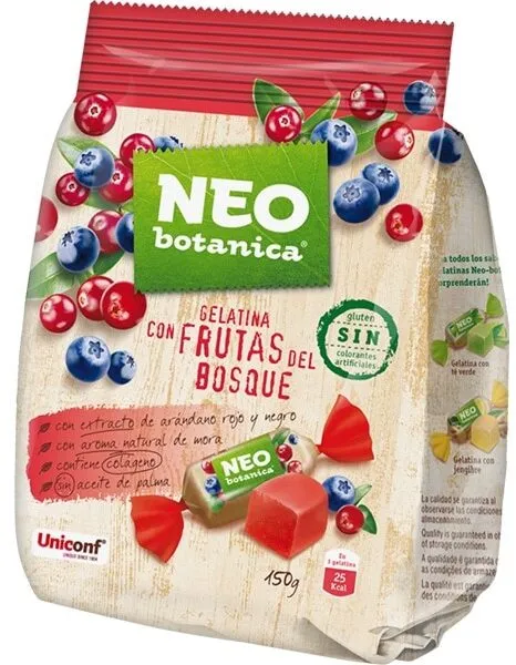 Caramelos de gelatina con frutas del bosque