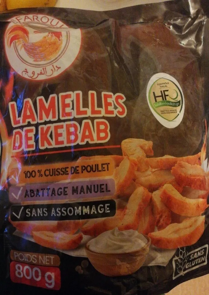 Lamelles de kebab