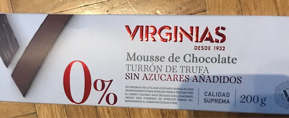 Mousse de chocolate turrón de trufa