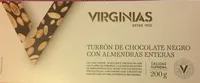 Turrón de chocolate negro con almendras enteras