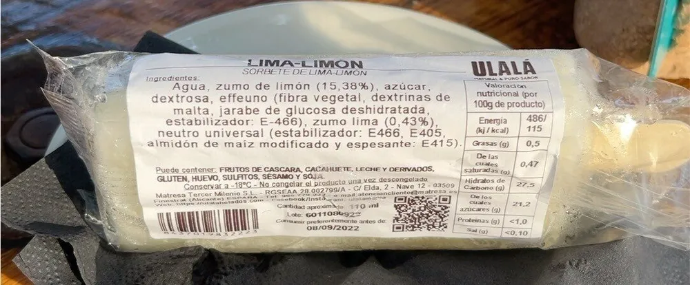 Sorbete Lima Limon