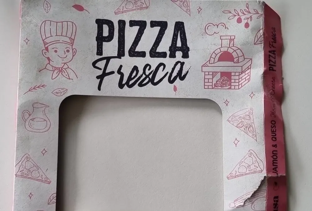 Pizza fresca jamón y queso