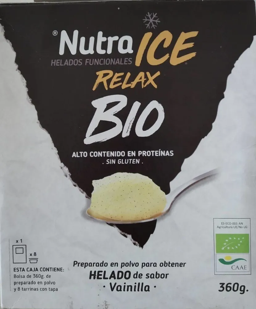 Preparado para helado relax bio sabor vainilla
