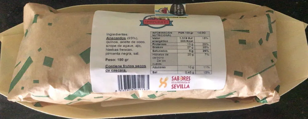 Queso vegano - Rulo con Hierbas