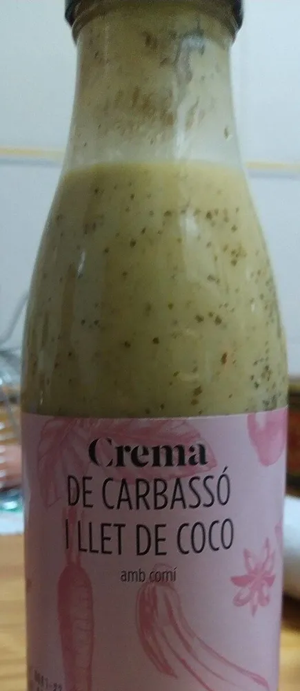 Crema de carbassó i llet de coco