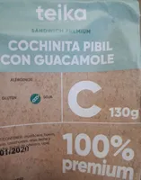 Sándwich cochinita pibil con guacamole