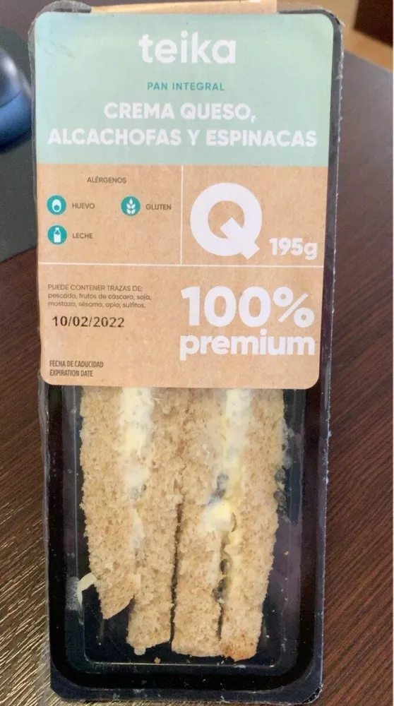 Crema de Queso, alcachofas y espinacas