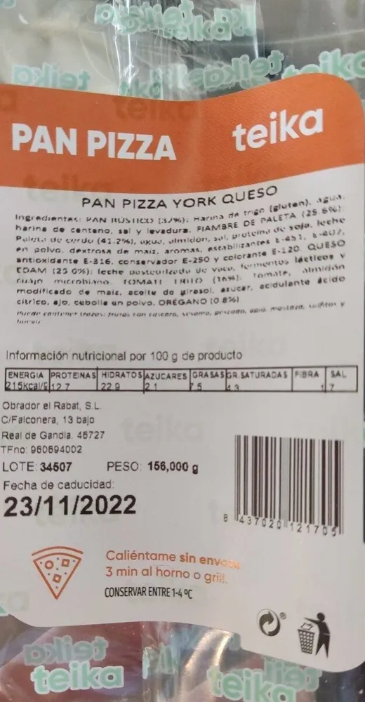 Pan Pizza York Queso