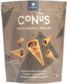 Conüs chocolate negro y praliné
