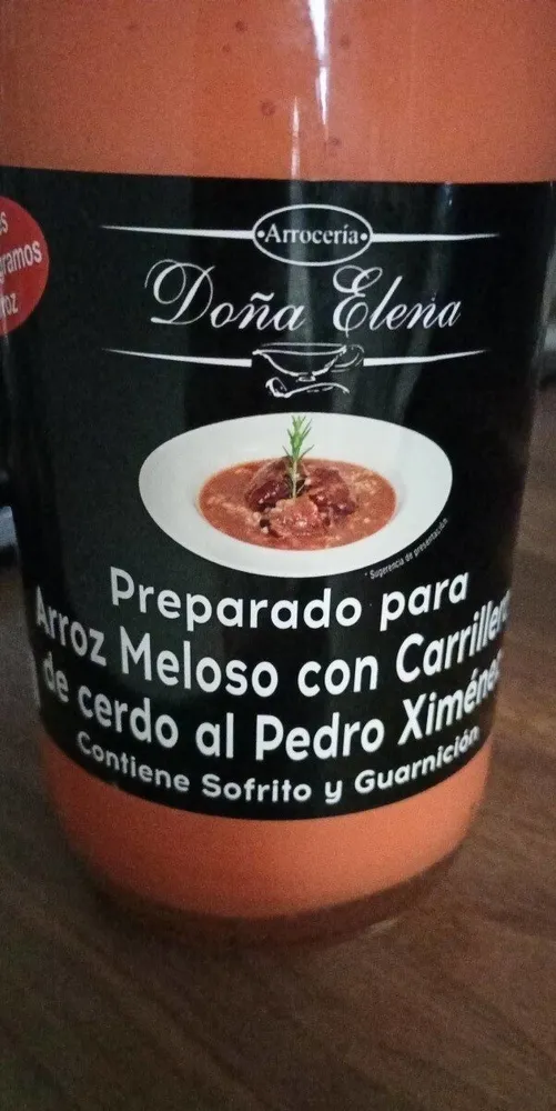 Preparado para arroz meloso con carrillera al Pedro Ximénez
