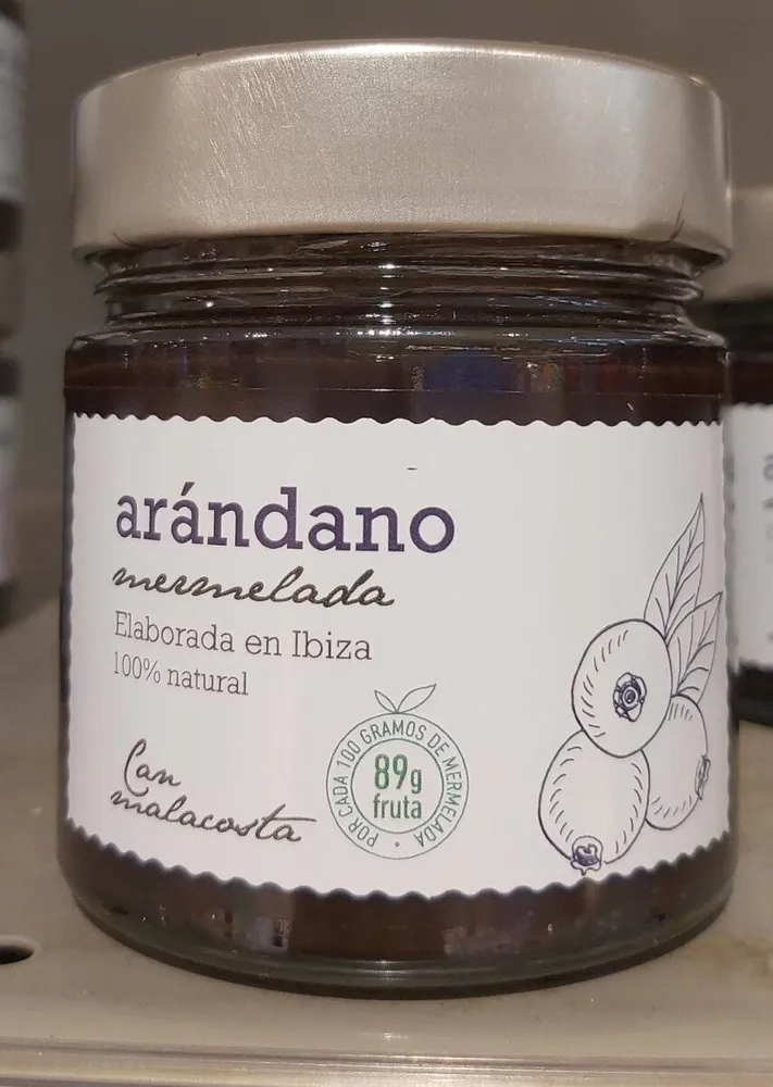 Mermelada de arándano natural de Ibiza