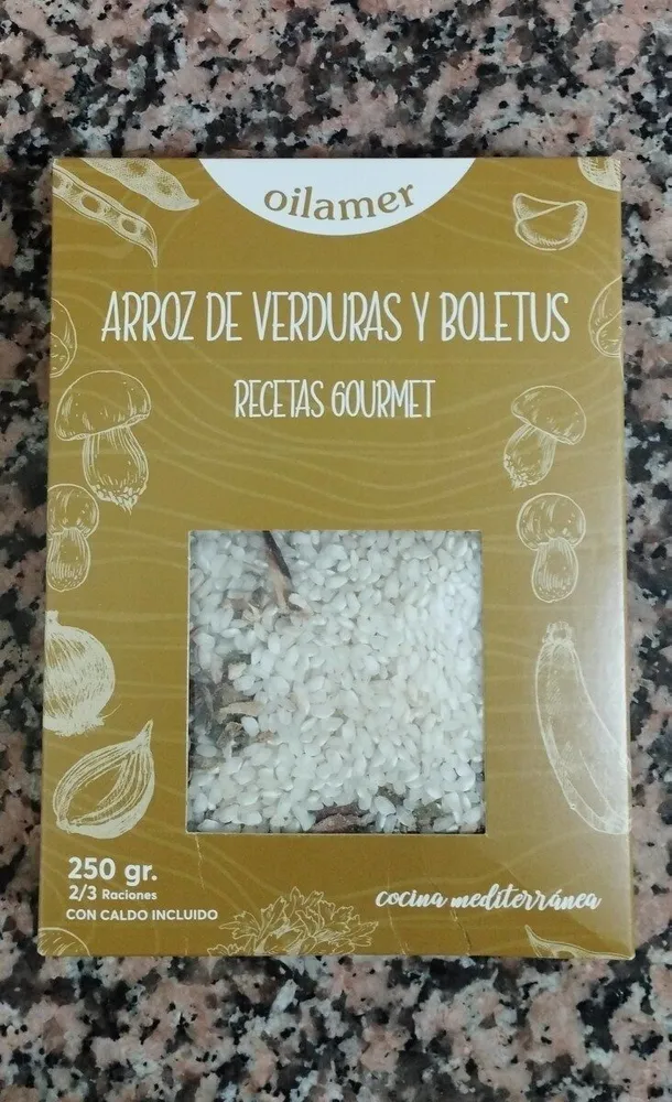 Arroz de verduras y boletus