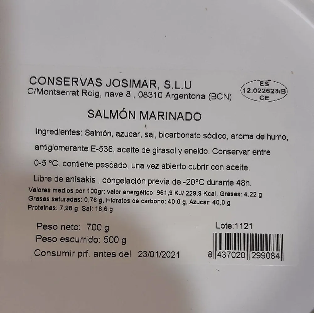 Salmón Marinado