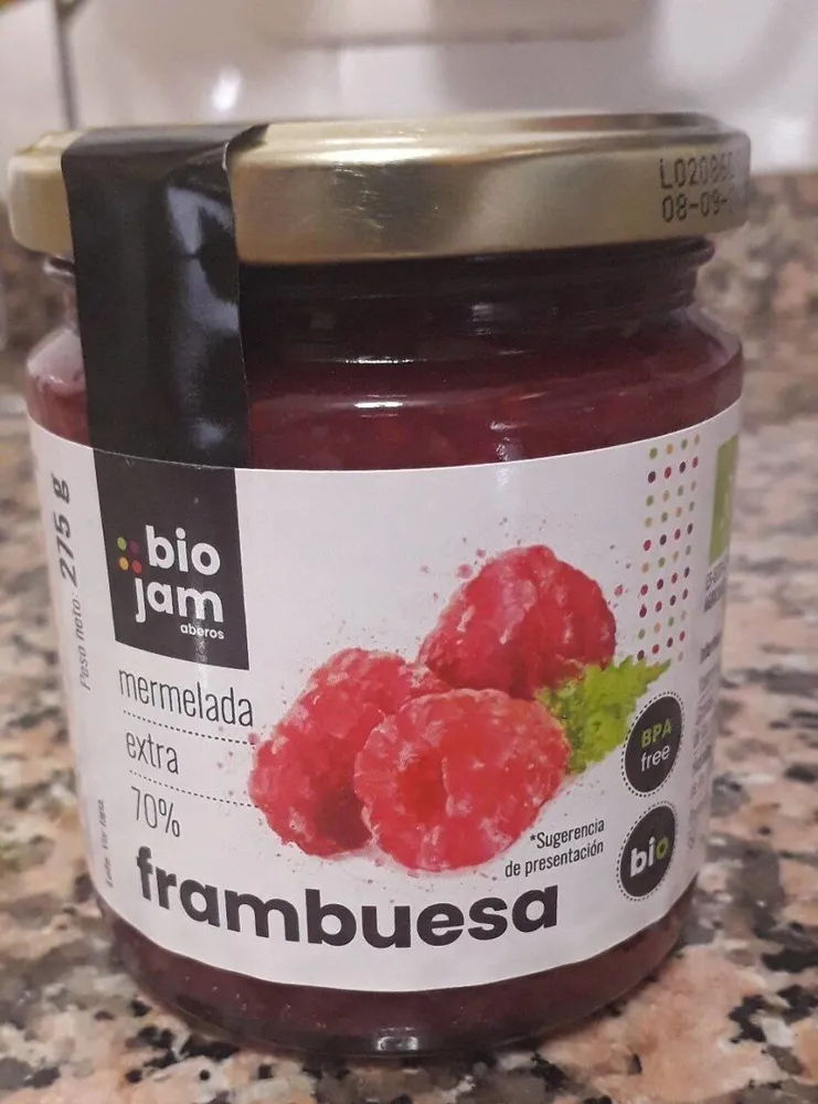 Mermelada extra 70% frambuesa
