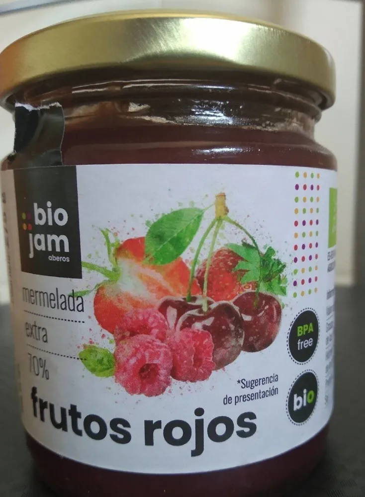 Mermelada extra de frutos rojos con azúcar de caña