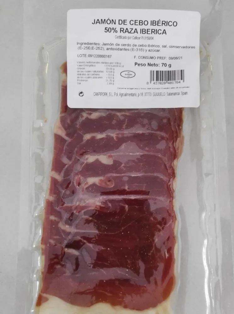 Jamón de cebo ibérico 50% raza ibérica