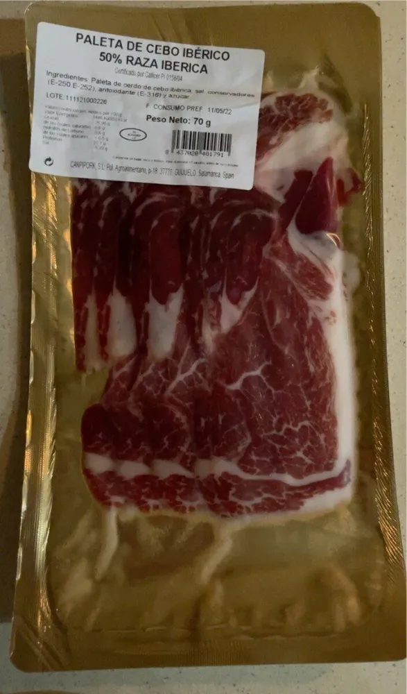 Paleta de cerdo ibérico 50% raza ibérica