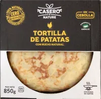 Tortilla de patatas con huevo natural