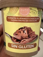 Sorbete plátano y chocolate