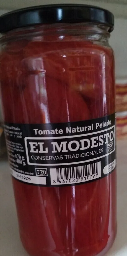 Tomate natural pelado