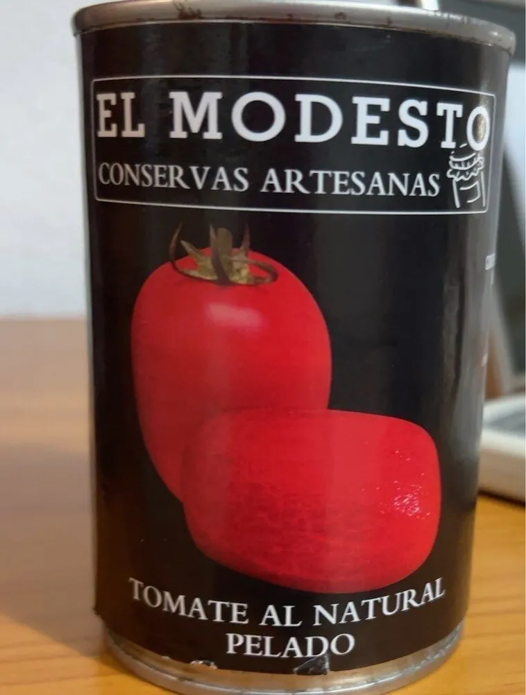 Tomate al natural pelado