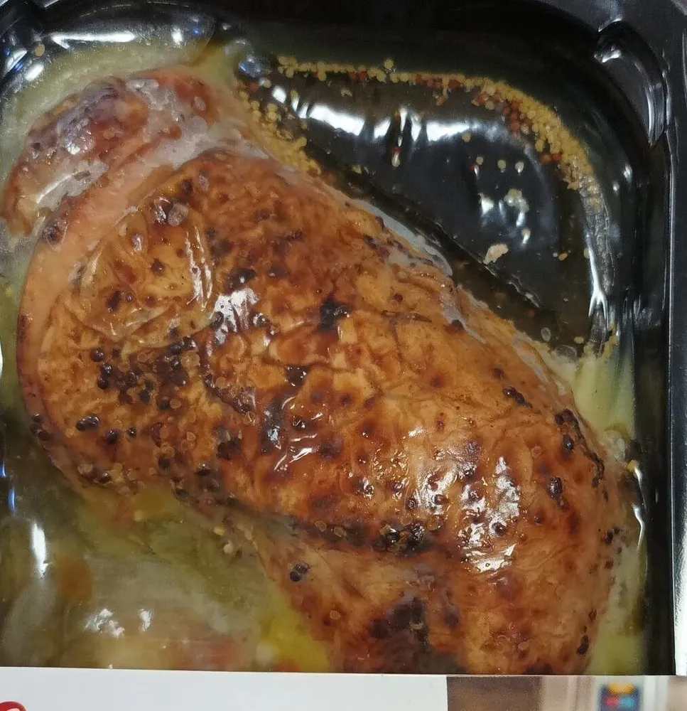 Pollo miel y mostaza con patatas a lo pobre