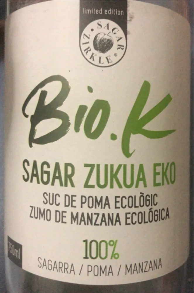 Zumo de manzana ecologica