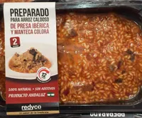 Arroz caldoso de presa iberica y manteca colora