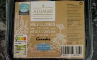 Mejillones cocidos media concha al natural