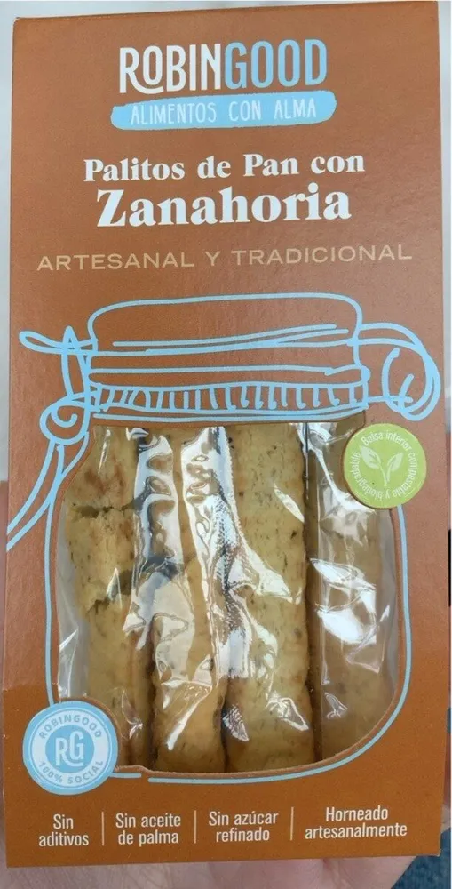 Palitos de pan con zanahoria