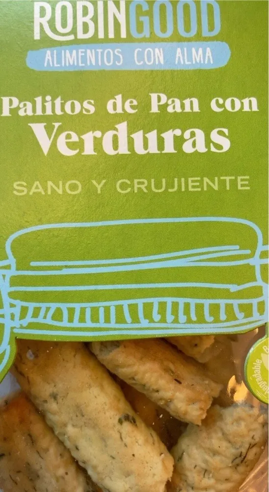 Palitos de pan con verdura