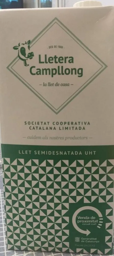 Llet semidesnatada uht