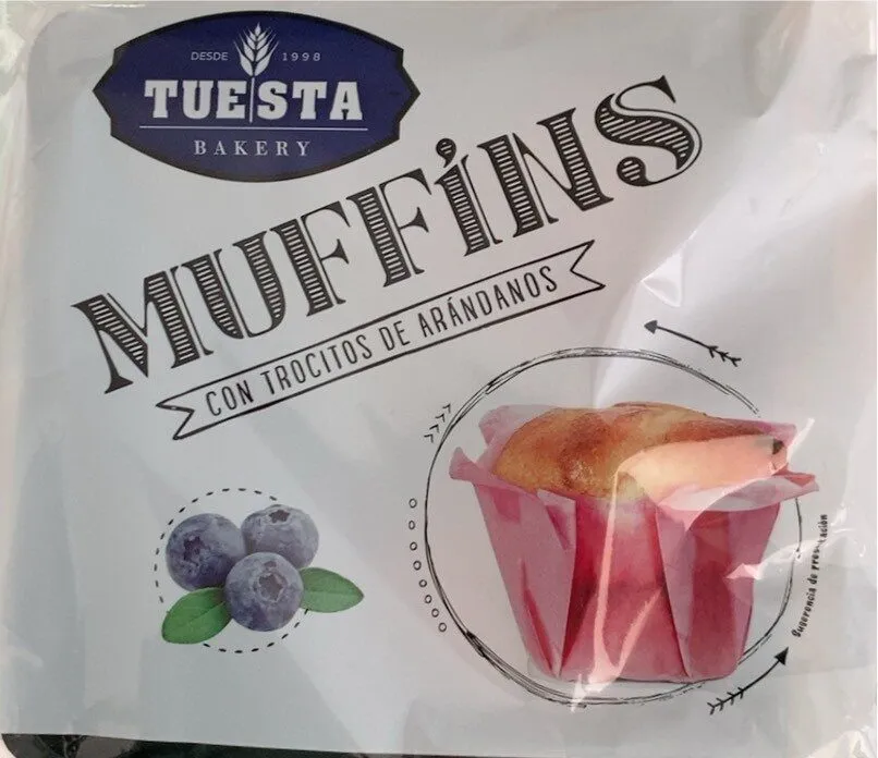 Muffins con trocitos de arándanos