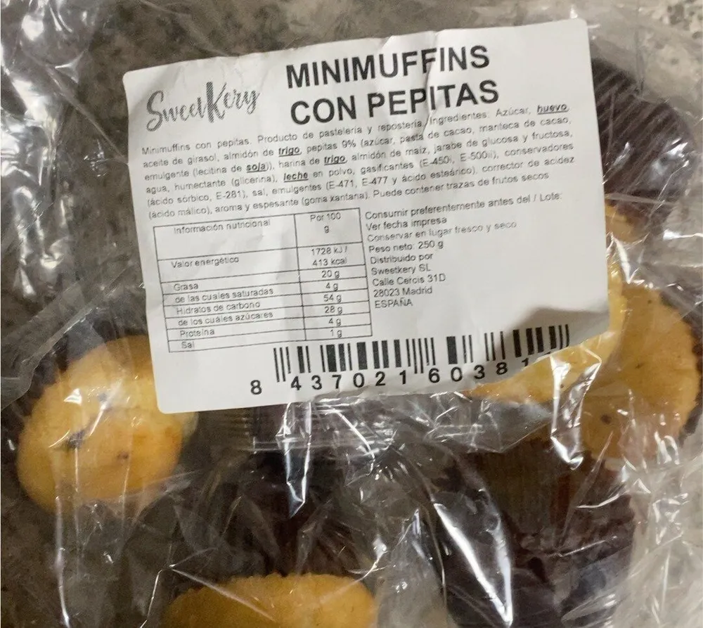 Minimufins con pepitas