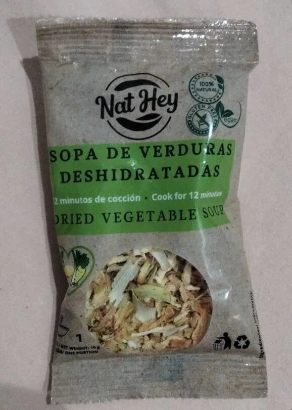 Sopa de verduras deshidratada