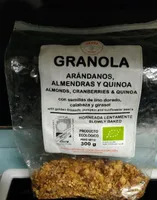 Granola arandanos almendras y quinoa