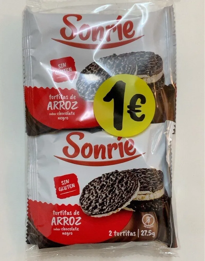 Tortitas de arroz con chocolate negro