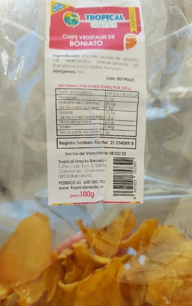 Chips boniato