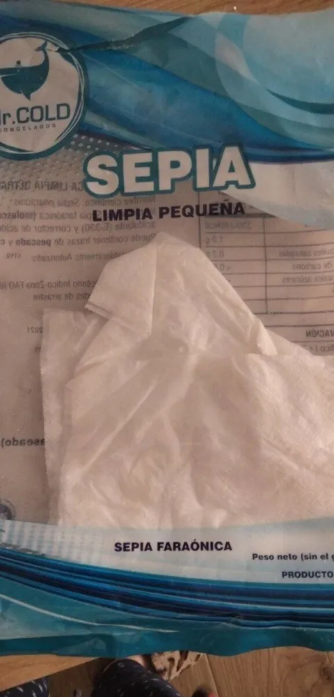 Sepia limpia pequeña