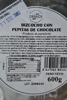 Bizcocho con pepitas de chocolate
