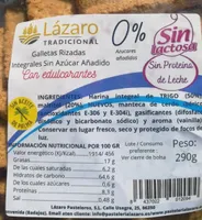Galletas rizadas integrales sin azúcar añadido