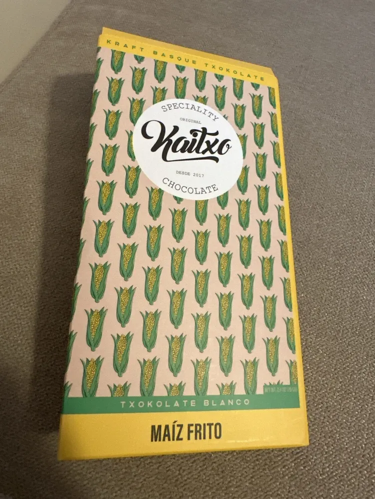 Chocolate blanco con maiz