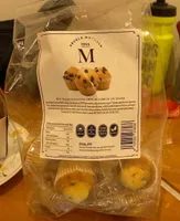 Mini magdalensa con chips de chocolate negro